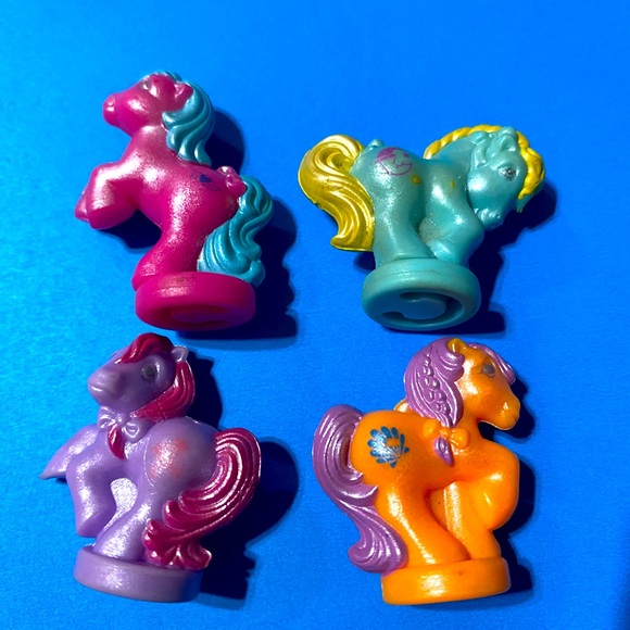 MY LITTLE PONY G1 1987-1988 PETITE PONIES PRETTY ‘N PEARLY PONIES SET OF 4 RARE - Picture 2 of 13